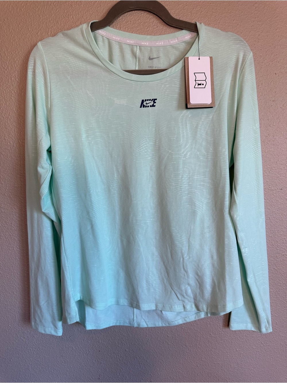 Nike Women's Mint Green Long Sleeve Performance Tee